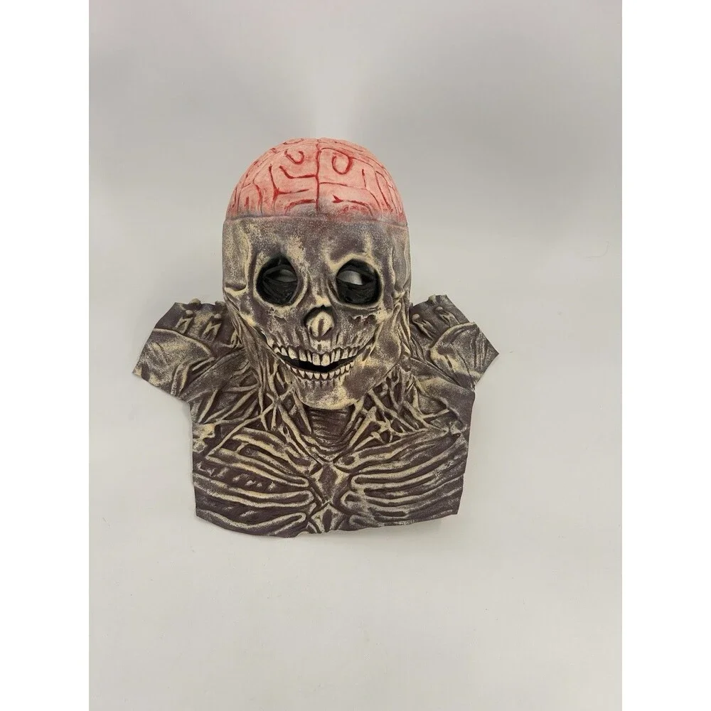 Skull Latex Skeleton Brain Zombie Halloween Cosplay Masquerade Mask
